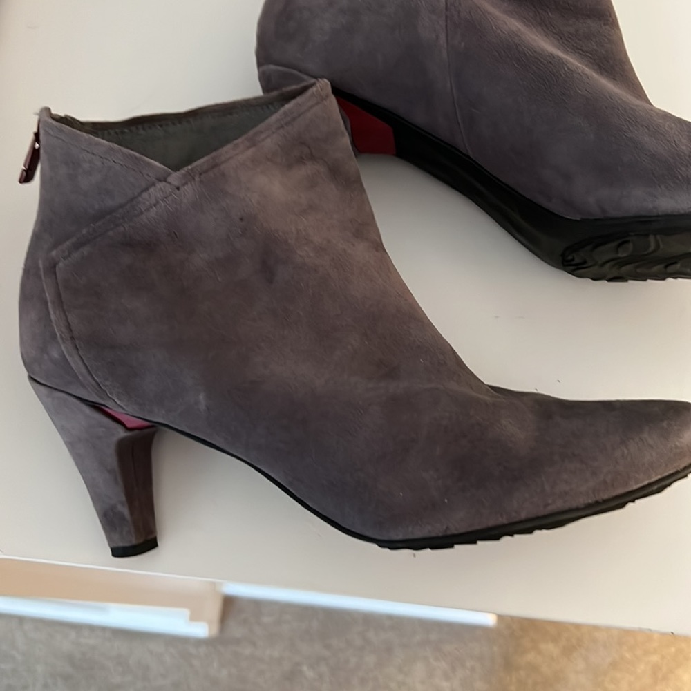 Gray suede ankle boots size 9